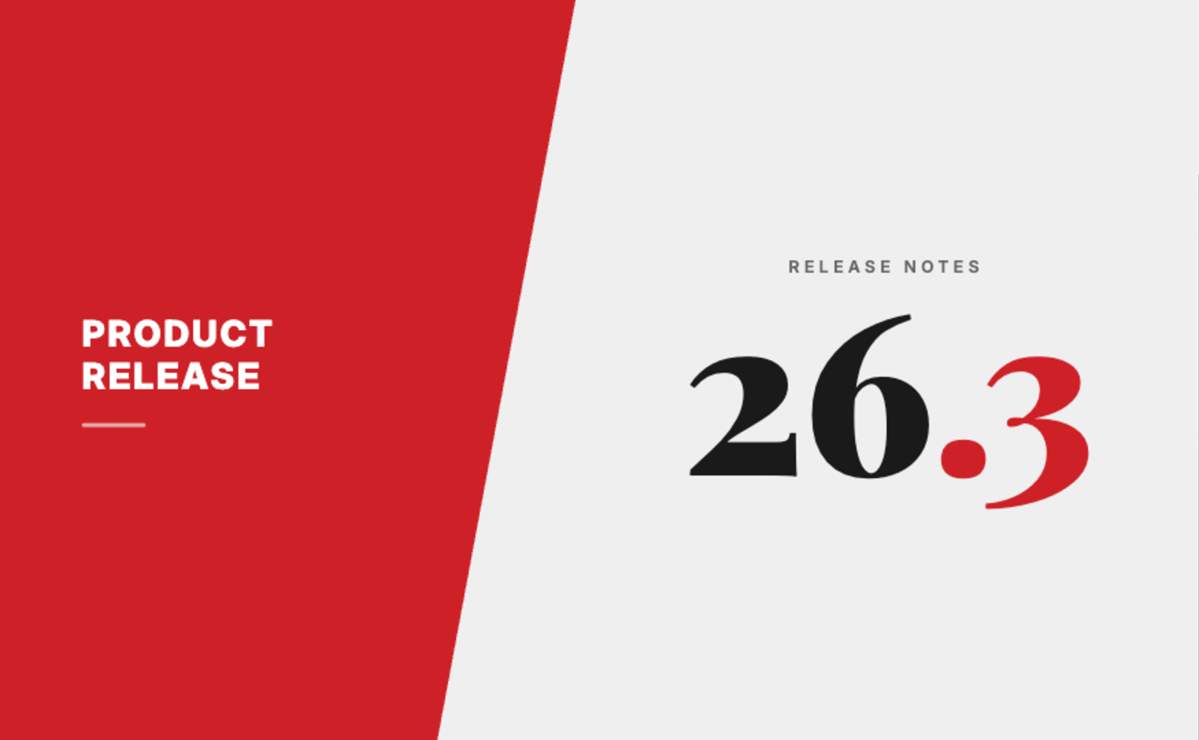 26.3 | March Product Release